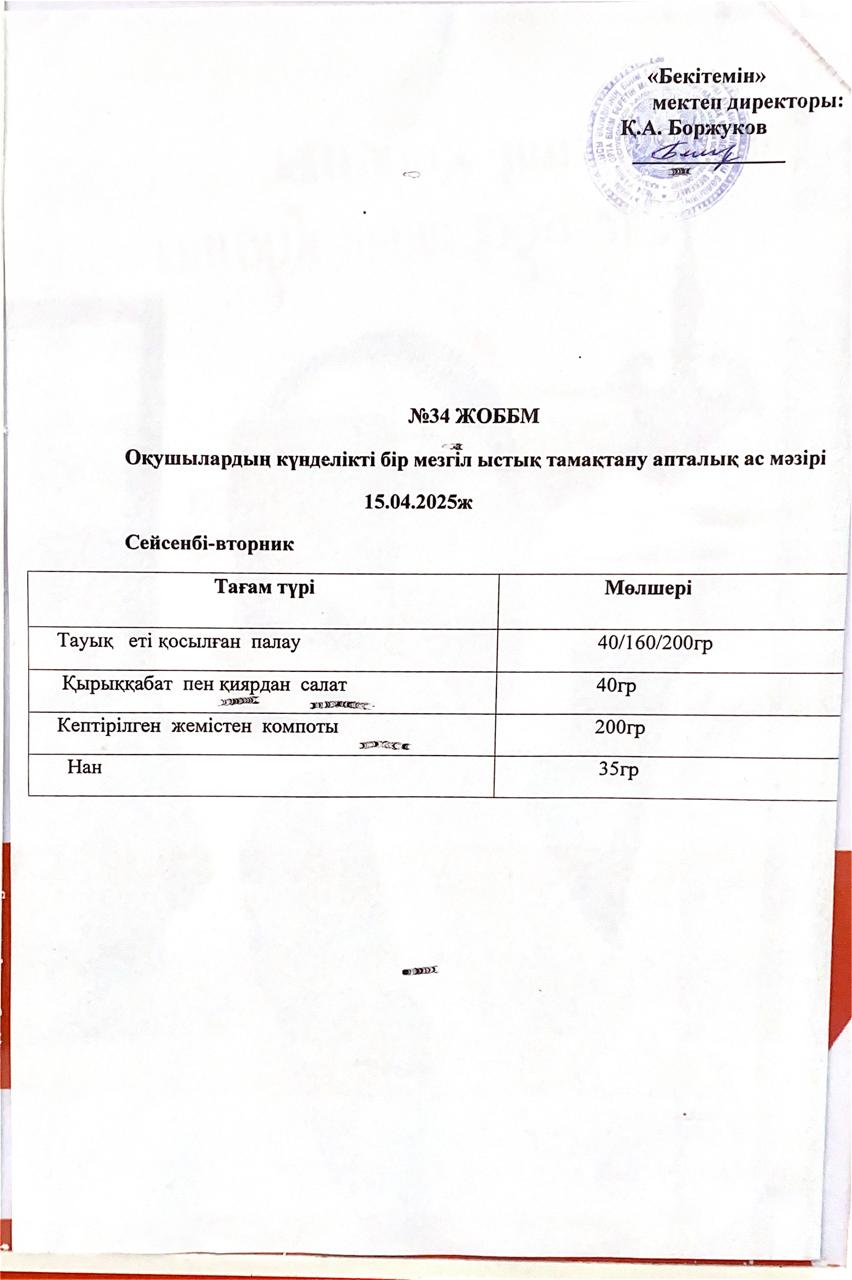 Ас мәзірі