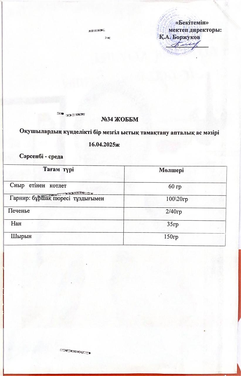 Ас мәзірі
