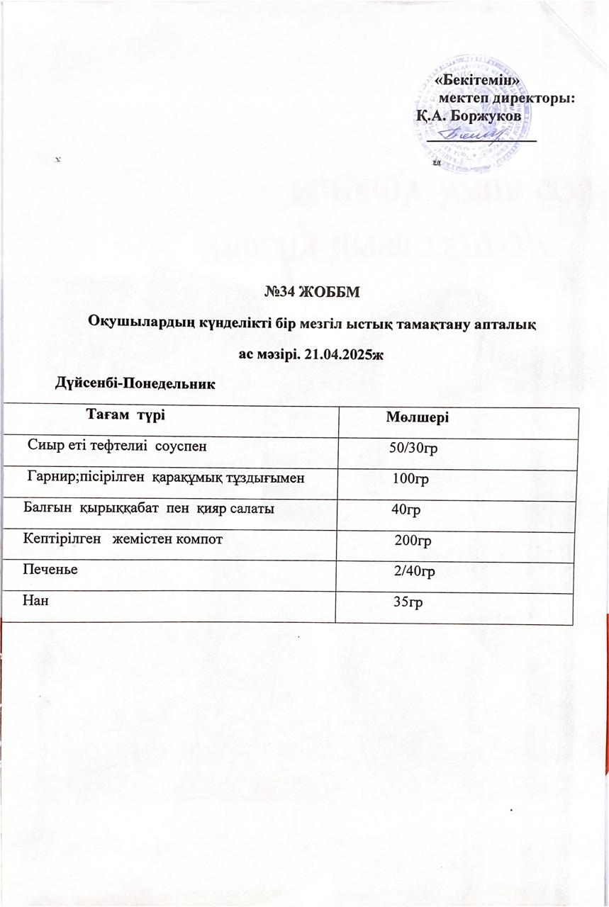 Ас мәзірі