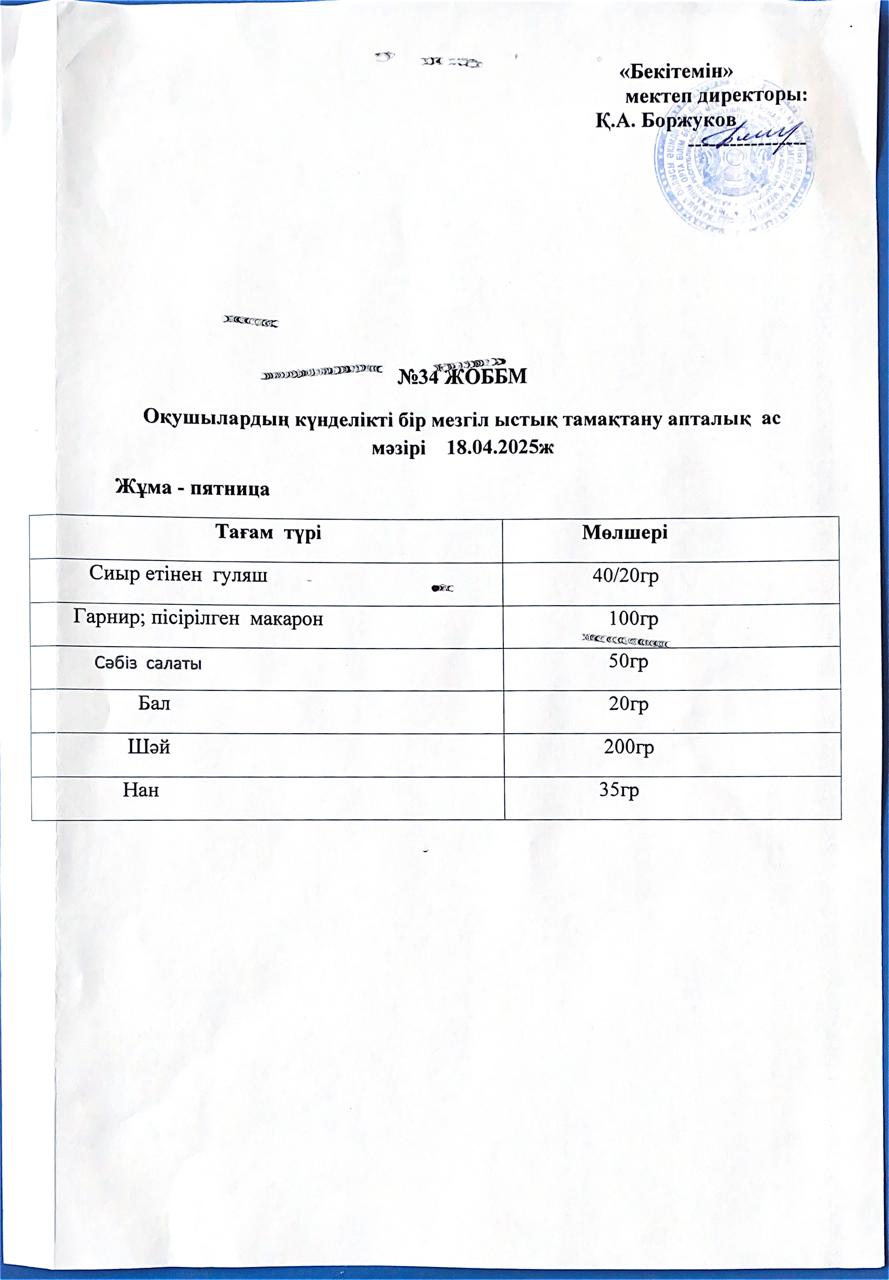 Ас мәзірі