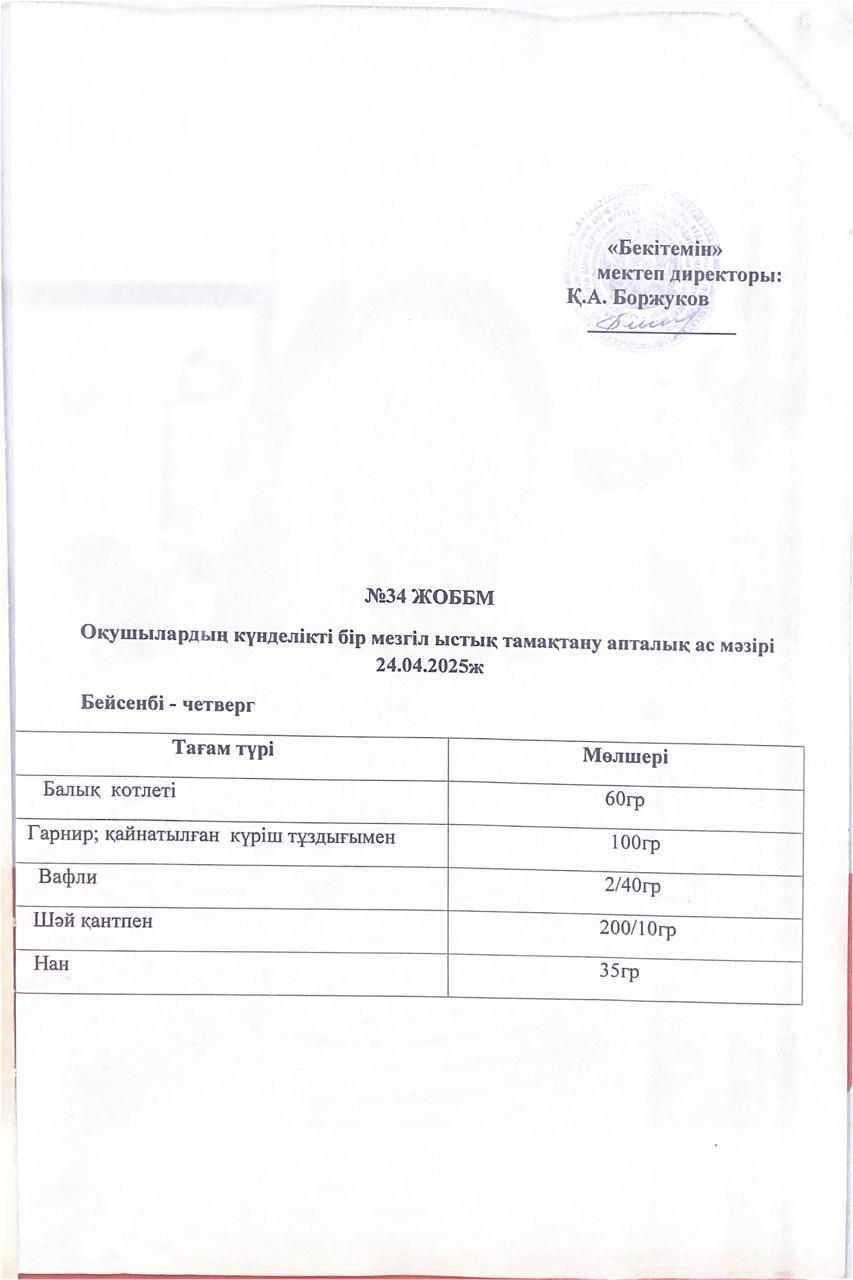 Ас мәзірі