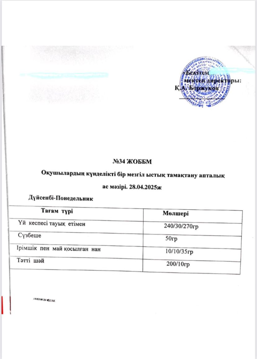 Ас мәзірі