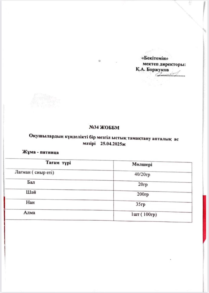 Ас мәзірі