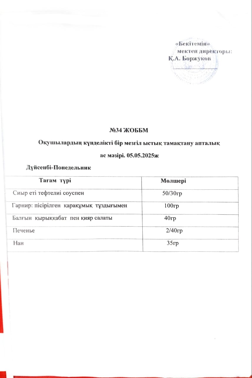 Ас мәзірі