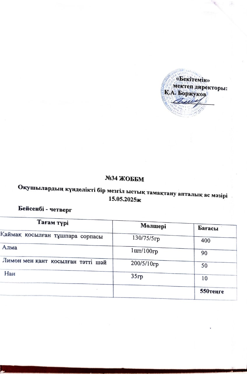 Ас мәзірі