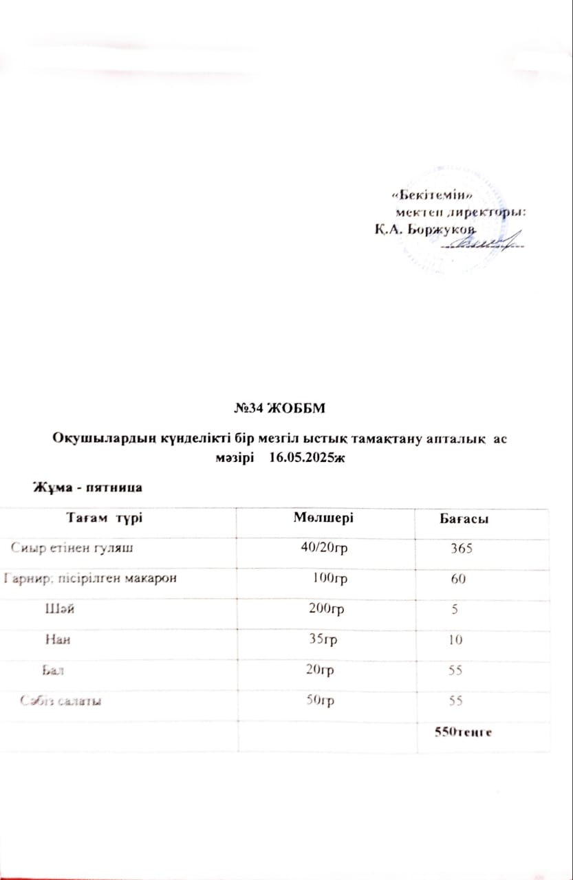 Ас мәзірі