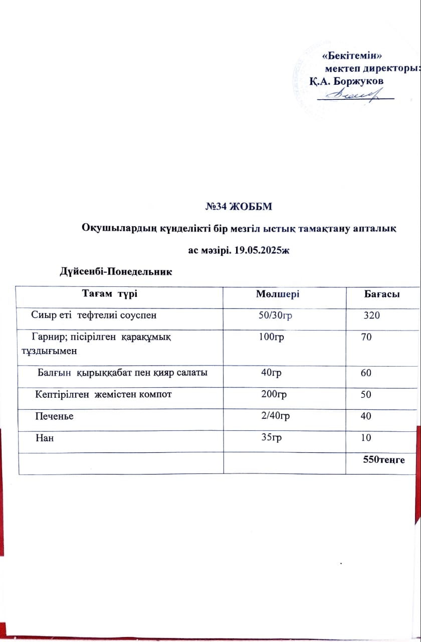 Ас мәзірі