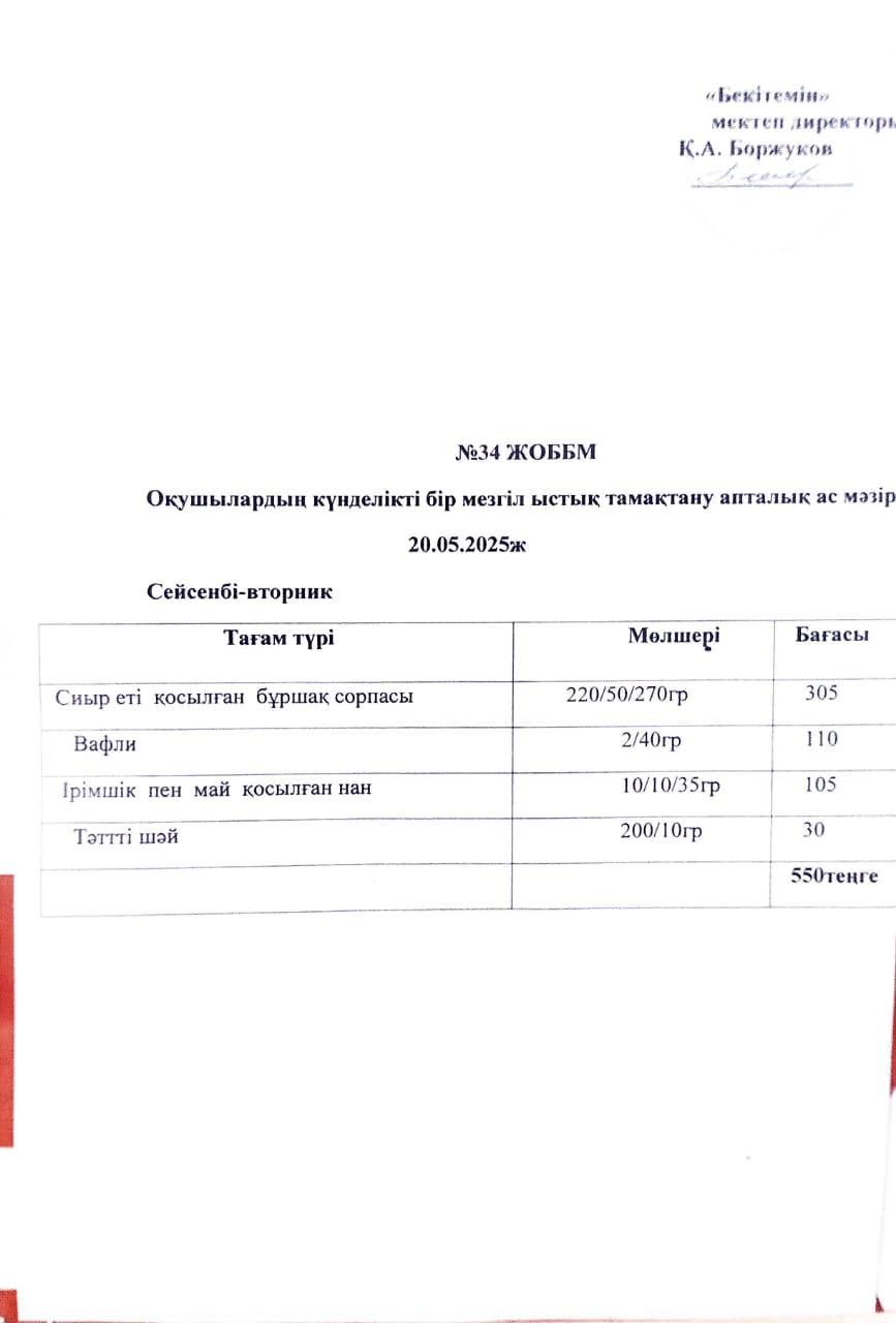 Ас мәзірі